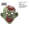 Flesh Texture Cosplay Mask Halloween Green Zombie Mask, Realistic Full Face with Simulated Accessory Damaged And Blood for Scary Party Props Masque
