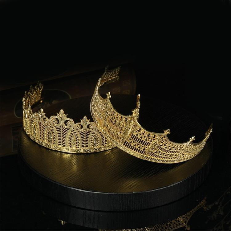 Unisex Metal Crown Adult Arabian Style Crown for Performances Makeup Headpieces