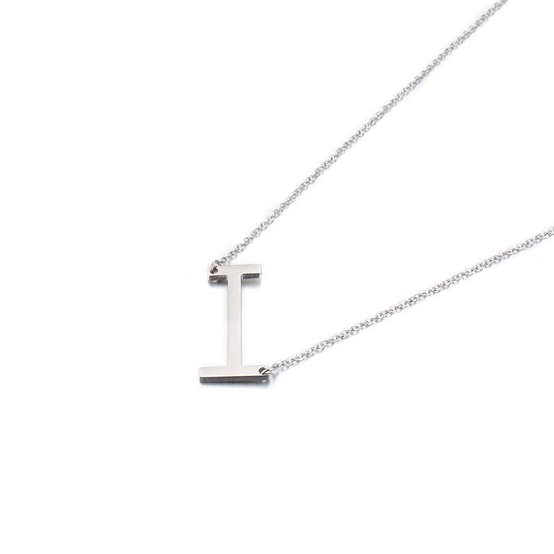 Kalen Clavicle Necklace: 26 English Letter Titanium Steel Necklace for Women - Simple and Elegant Design