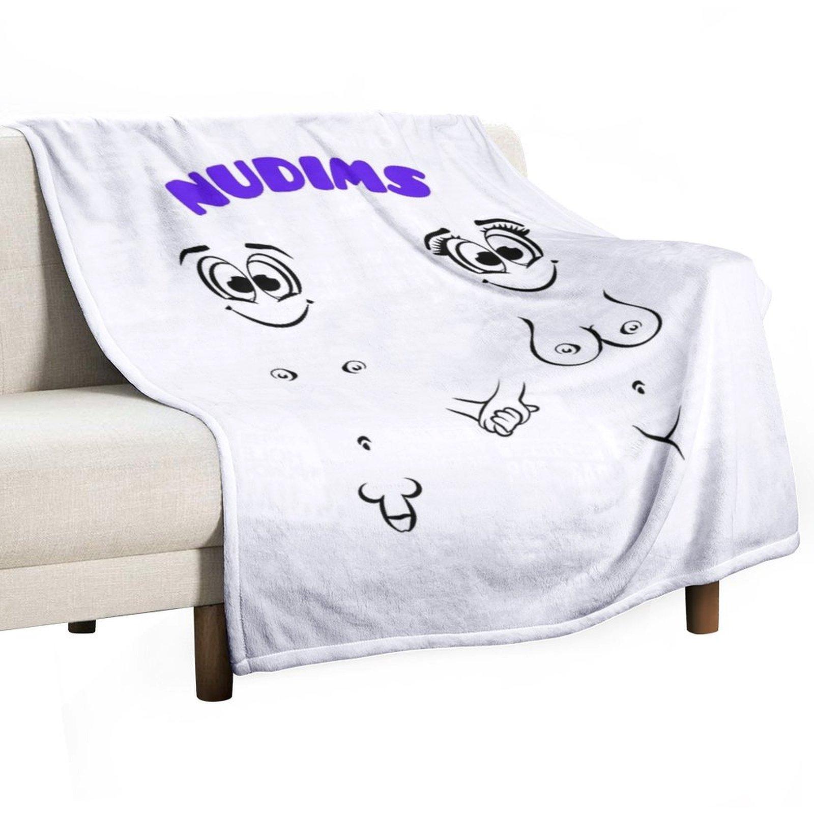 

NUDIMS Couple (blue) Throw Blanket Plaid on the sofa Flannels Furry Custom Blankets 30x40in