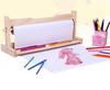 Wooden Paper Roll Dispenser Art with Paper Roll Craft Paper Roll Holder Tabletop Easel for Kids Suitable for Drawing