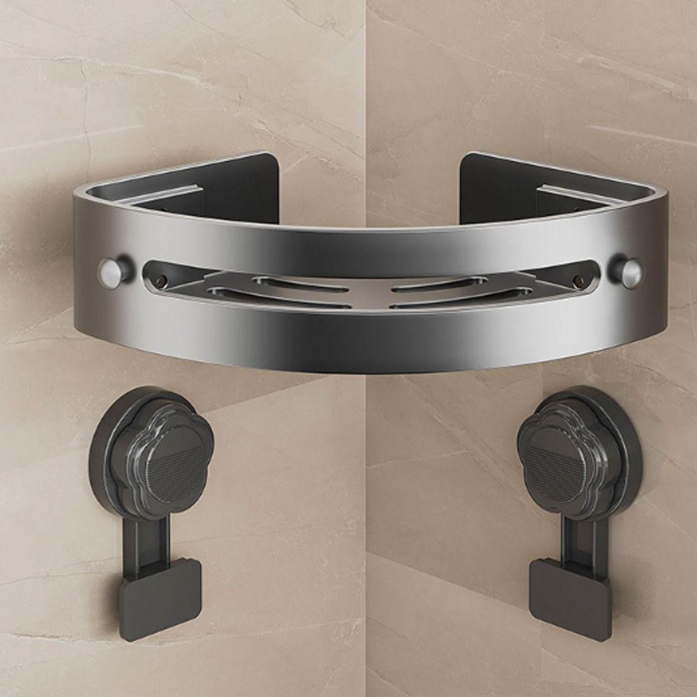 Suction Cup Storage Organizer Wall Mounted Wall Corner Shelf Corner Shelf Organizer  Toilet Area