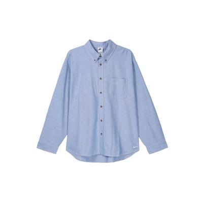 Life Στερεό Λογότυπο Άνετο Casual Κουμπιά Μακρυμάνικο Πουκάμισο Ανδρικά πουκάμισα Game-Royal FN3126-101