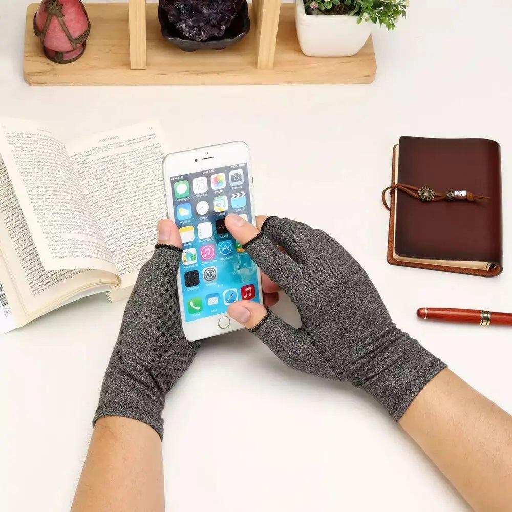 Half Finger Pressure Gloves for Relieving Arthritis Anti Slip Pain Relieving for Men and Women Washable Wrist Gloves Treatment