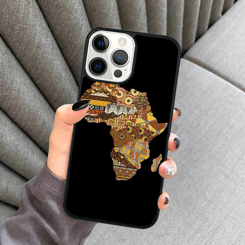 Africa Map Phone Case For iPhone 17 Air 16 16e 15 13 14 Pro Max 11 12 Plus 2022 MAX Shell Cover coque