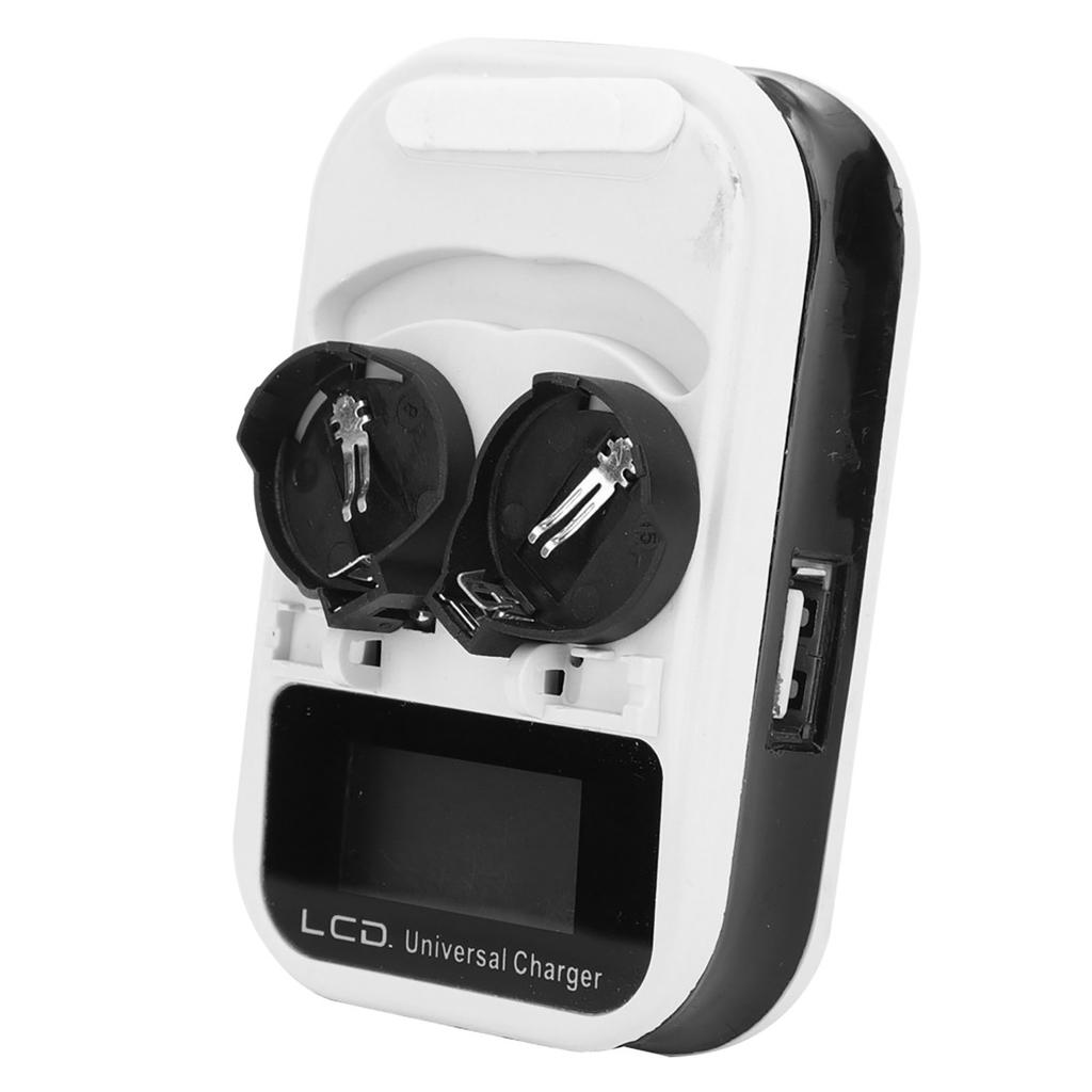 2 Stück Ladegerät Wiederaufladbar LCD-Anzeige für LIR2016 LIR2025 LIR2032 Knopf Lithium-Batterie