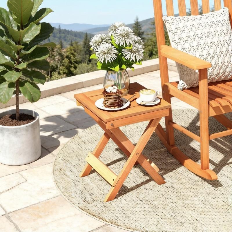 Foldable Small Household Table, Simple Elegant Coffee & Dining Table for Living Room, Small Apartment and Rental House