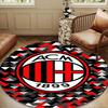 Ac Football Club Round Rug for Livingroom,Bedroom, Palyroom, Chair Rug, Area rug, Circle Carpet, Large Size Fan Christmas gift