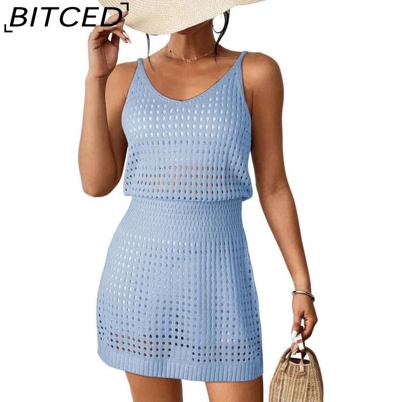 BITCED Sexy Knit Strapless Dress Fitted Strapless Dress Lace-Up Beach Dress