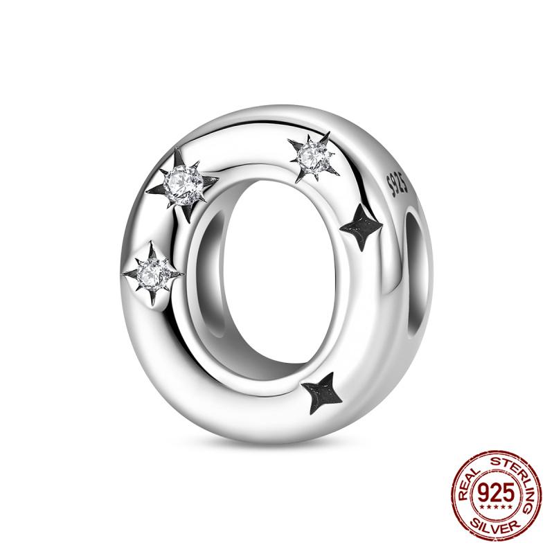 Original Charms Copper Fashion 26 Letters A-Z Charms Beads Fits 3Mm Original Bracelet For Women Diy Jewelry Gifts New In