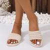 Fashion New Summer Fashion Fried Dough Twists Texture Low Heel Sandals Comfortable Outdoor Beach Shoes Women's Slippers