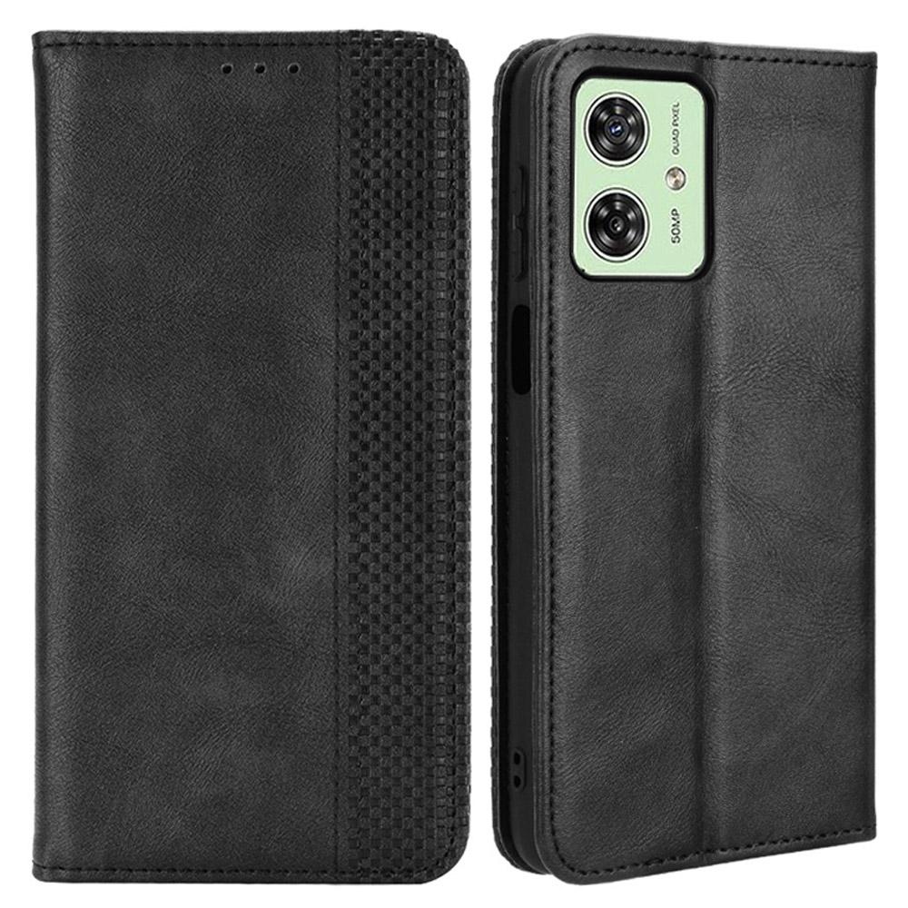 For Motorola Moto G54 5G/G54 Power 5G/G64 5G/G64y 5G Case Retro PU Leather Wallet Flip Stand Phone Cover