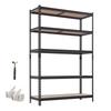 Storage Shelves, 5-Tier Adjustable, 907.2 Kg Capacity, Heavy Duty Garage Storage Shelving Unit, Metal Utility Rack Shelf