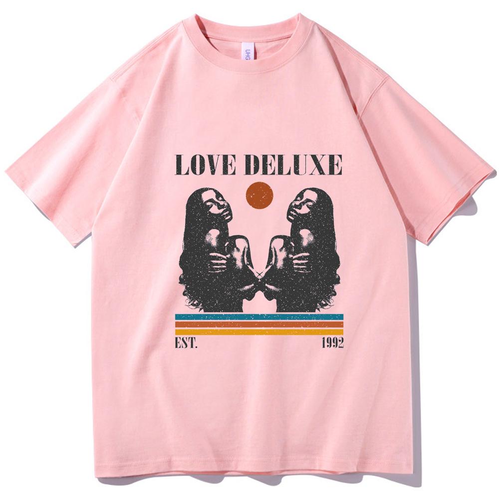 Sade Love Deluxe tričko Dámské Kulatý výstřih Ležérní Potisk Letní Hudební Fanoušci Dárek Tričko Oversized tričko Pánské Běžné