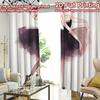 2D FLAT PRINTING 2pcs Curtains (Without Rod) Elegant Ballerina Dancing Fashionable Chic Curtains Prints Light Filtering Curtains