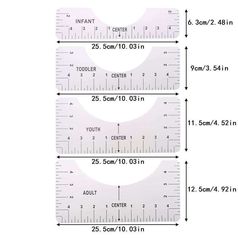 Acrylic Irregular 90° Sewing and Patchwork Ruler for Fabric Cutting