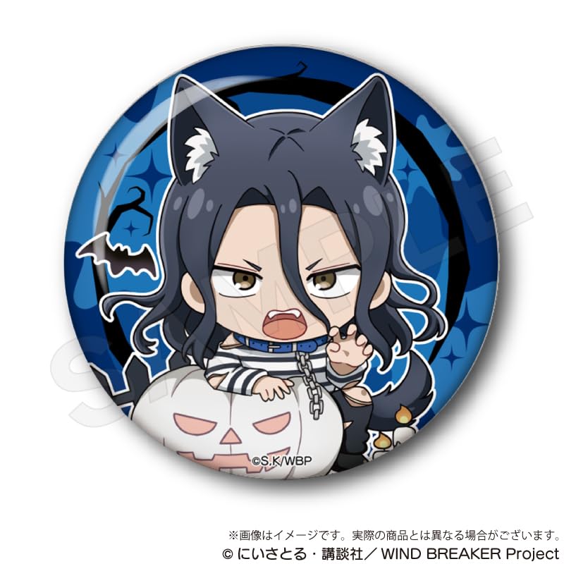 WIND BREAKER Trading Hologram Can Badges Black Halloween Box of 9 Ver.