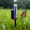 Outdoor Rain Gauge with Metal Stake Large Capacity Garden Lawn Yard Fence Patio Farm Water Rain Meter Tube with Mounting Rack