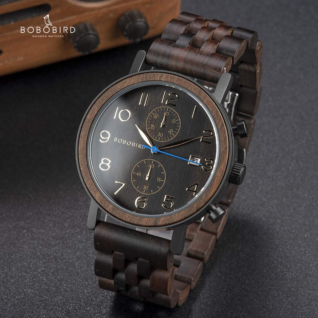 BOBO BIRD Men's Wood Watch LightweightAnalogQuartz