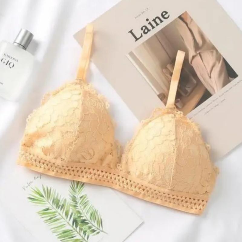 Women Lace Bra Wirefree Bralette Sexy Lingerie Female Brassiere Thin Wireless Underwear Deep V Push Up Bras For Women