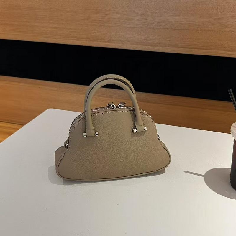 2025 Neue Leder-Damentasche erste Schicht Rindsleder kleine Bauchtasche Mini kleine Muscheltasche grenzüberschreitende Umhängetasche Crossbody-Tasche
