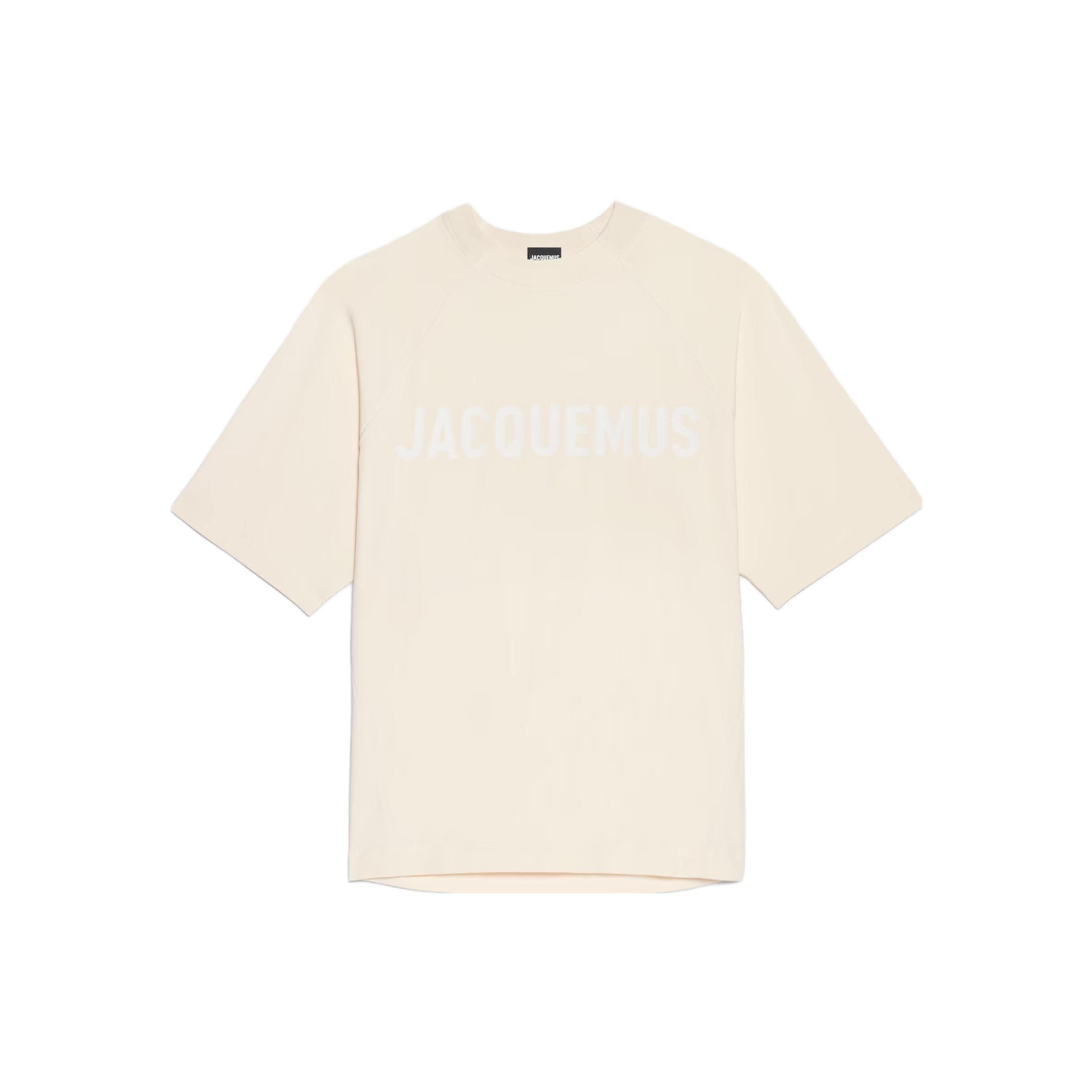 

Jacquemus Le T-Shirt Typo Светло-бежевый Мужские топы Загар 245JS212-2031-130 XS