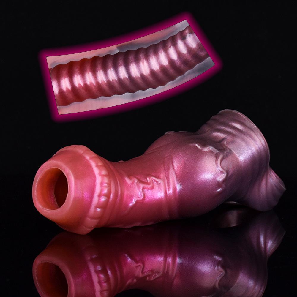 Silikonový návlek na penis Kondom Prodloužení Měkké Realistické Dildo Sexuální hračka pro dospělé pro Muže Ženy Pegging Strap On