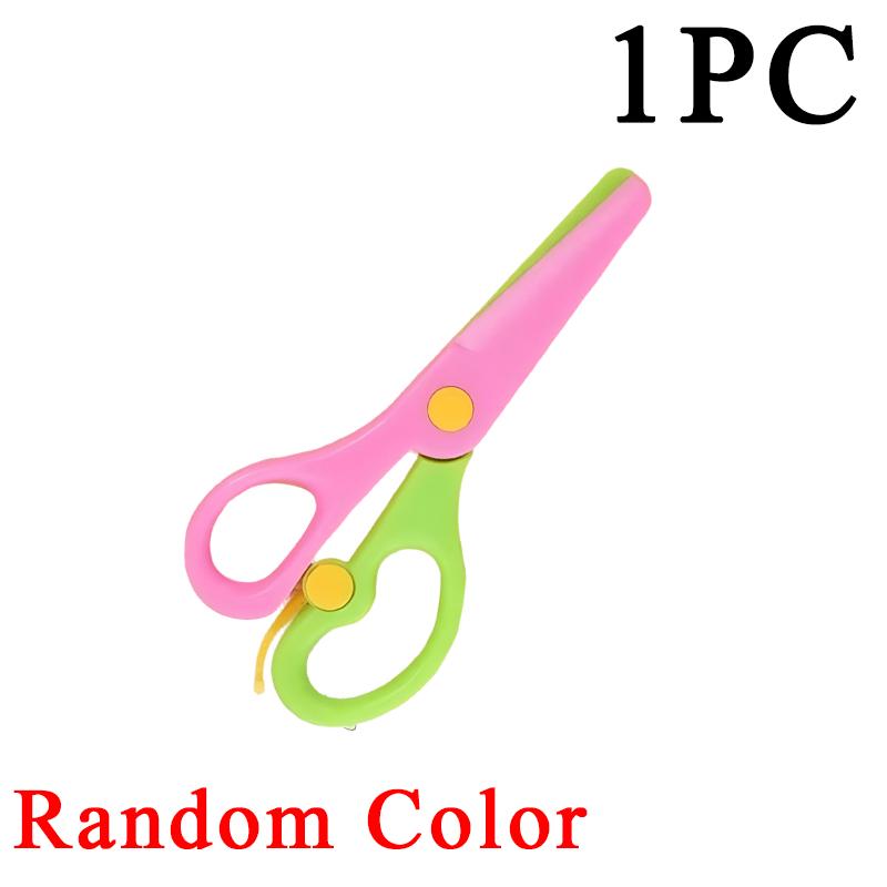 Plastic DIY Scissors New Handmade Supplies Round Head Safe Scissors Office School Students Artclass Stationery Cuttings Tool ZYF
