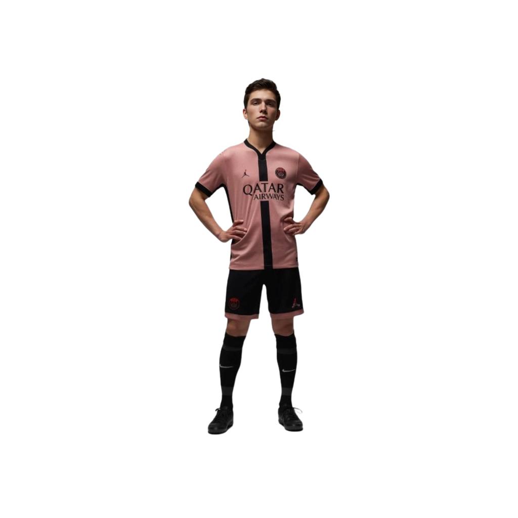 Jordan Dri Fit Paris Saint Germain Confortável Moda Respirável Secagem Rápida Camisa de Futebol Retrô Tops Unissex Rosa Ferrugem Preto FQ2024-686
