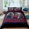 Microfiber Boxing Gloves Athlete Silhouette Queen King Take That Punch Boxing Duvet Cover Sports Games Theme Twin Bedding Set