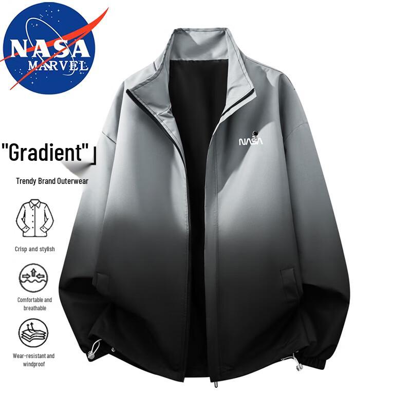 

NASA MARVEL Men s Gradient Stand-Collar Windbreaker Jacket L