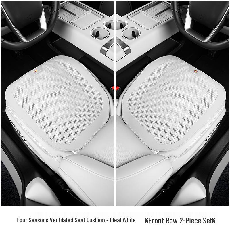 Lychee Pattern Perforated Seat Cushion for Cadillac CT5 CT6 XTS XT4 XT5 XT6 GT4: Four Seasons Universal Fit.