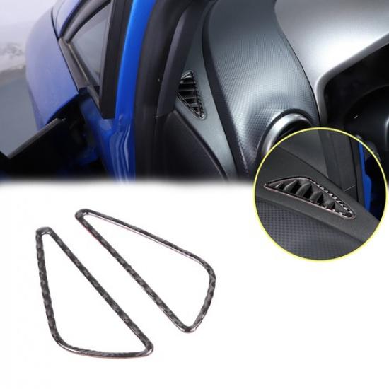 Carbon fiber Dashboard side air vent Trim sticker For Seat Leon 2008-12