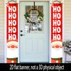 2D Flat, 2D Flat - 2D Flat, 2D Flat - 2D Flat Banner 2pcs, Christmas Theme, Red And White Christmas Hoho Gnome Couple, with Santa Face And HO HO HO Le