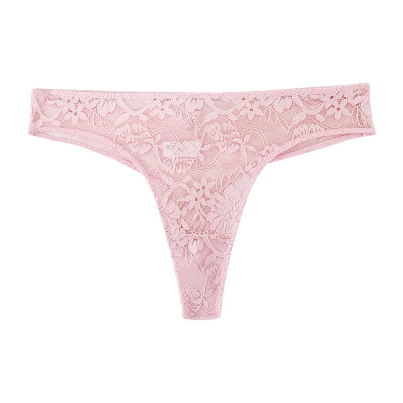 Plus Size Seamless Lace Thong: Comfortable, High Elasticity, Mid-High Waist, All-Cotton