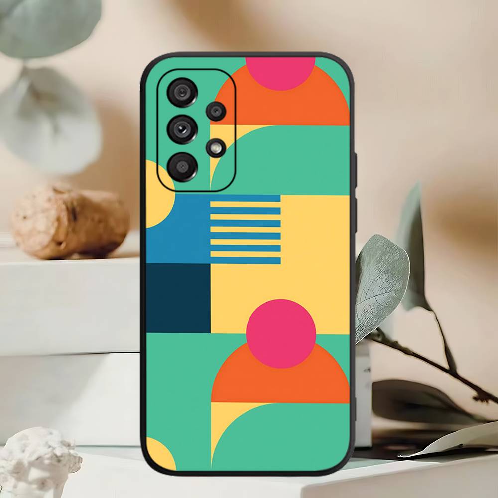 

Geometric Bauhaus Art Phone Case For Samsung A 52 53 21 32 13 12 71 31 51 40 72 73 70 22 42 50 30 20 21 Shell Samsung A30