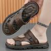 Sandals Men's 2025 Summer New Men's Simple Style Casual Wading Trend Soft Sole Dual-purpose Non-slip One-word Sandals