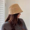 Summer Women Bucket Cap Korean Ins Solid Color Fisherman Cap Outdoor  Wide-brim Female Panama Hats Beach Sun Visor Caps
