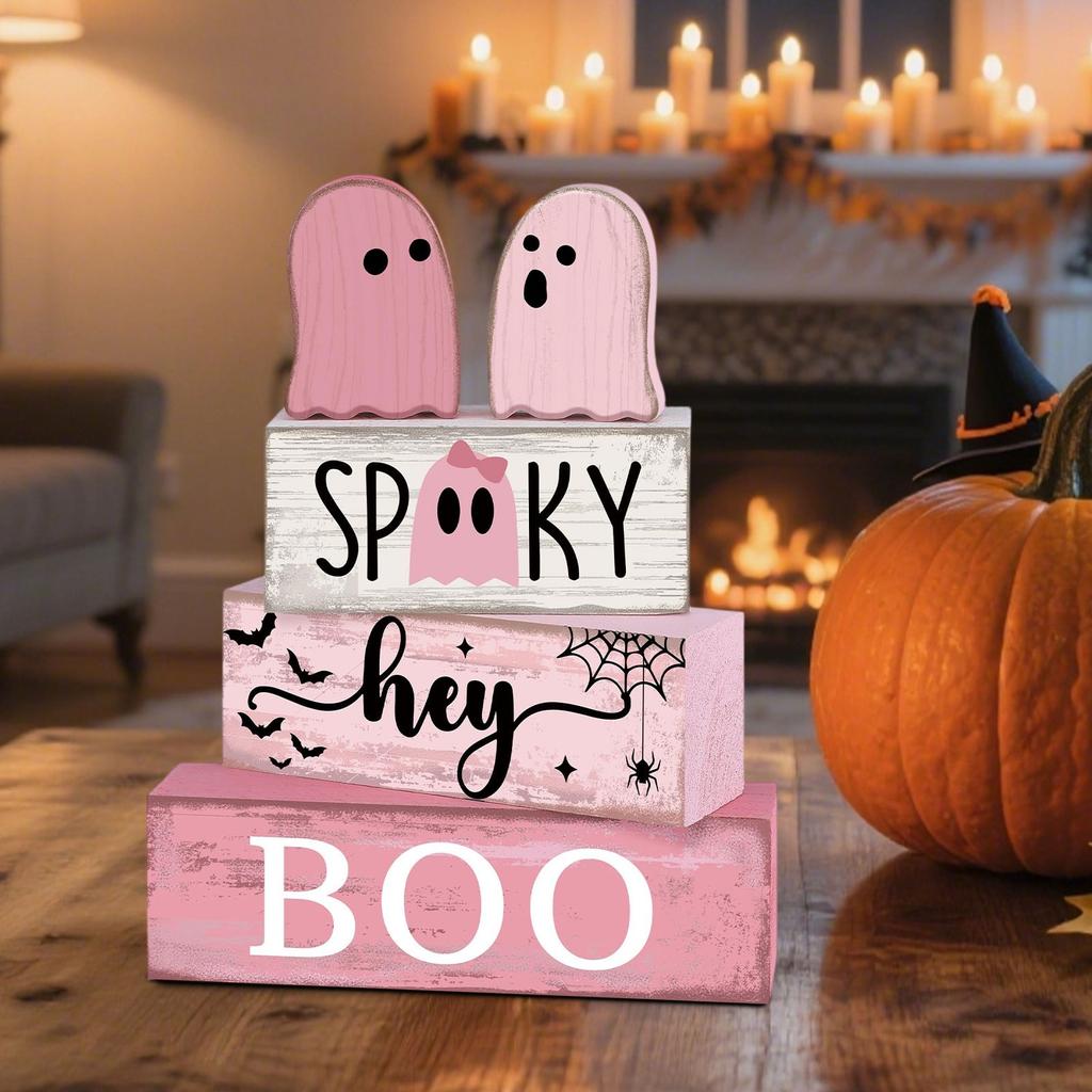 Halloween Desktop Ornaments, Festive Atmosphere, Home Decor, Wooden Ornaments