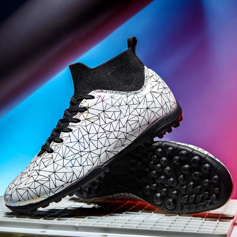 Fußballschuhe Herren/Damen Lightning Camoufl e Fußballschuhe Gummi Weiche Sohle Kurze Stollen Kunstrasen Jugend Kinder Fußballschuhe