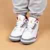 Air Jordan 3 Retro GS Cardinal Red Kinder-Sneakers Weiß Light-Curry Zementgrau 398614-126