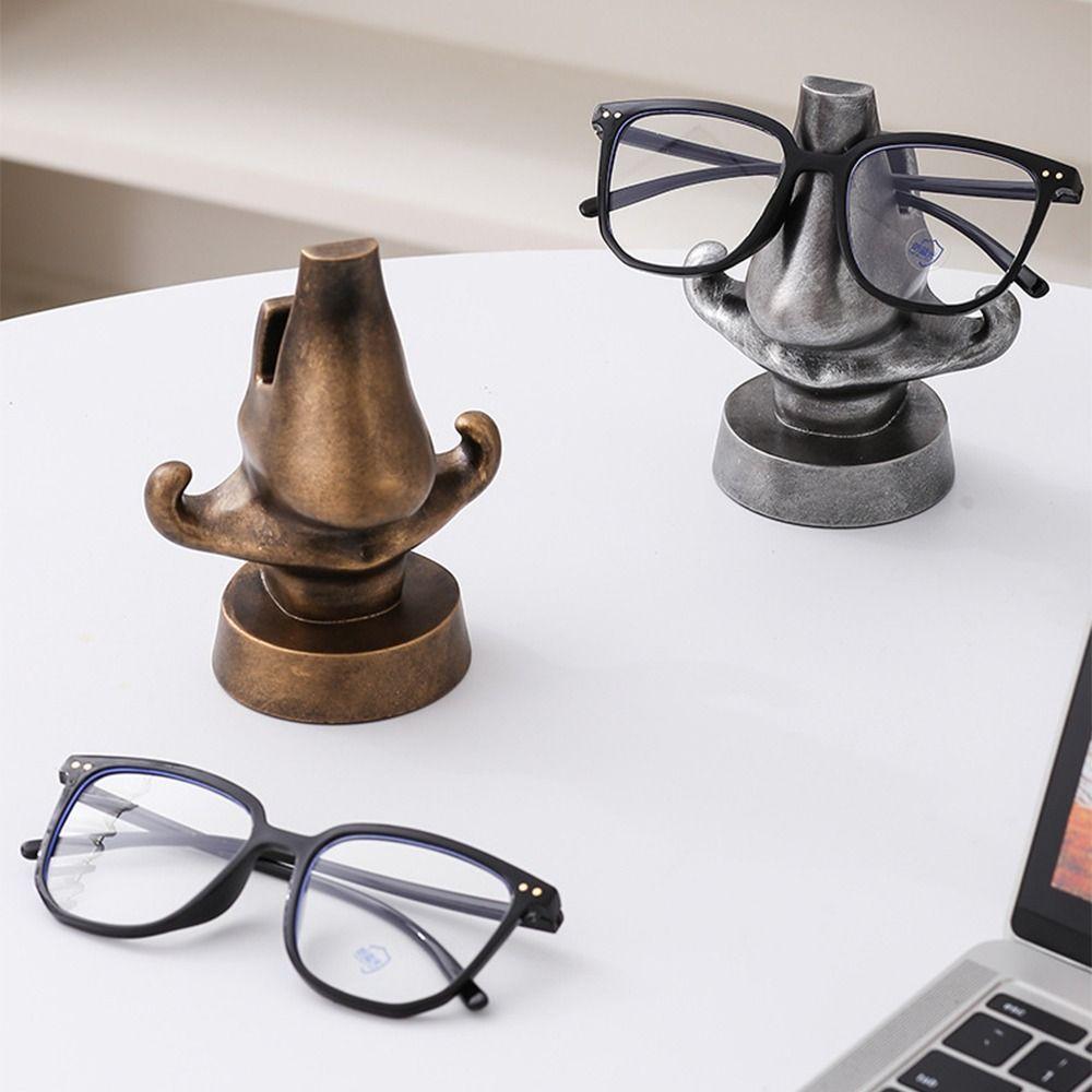 Creative Eyeglasses Stand Nose Shape Space-Saving Desktop Glasses Holder Funny Universal Sunglasses Display Stand Desk Use