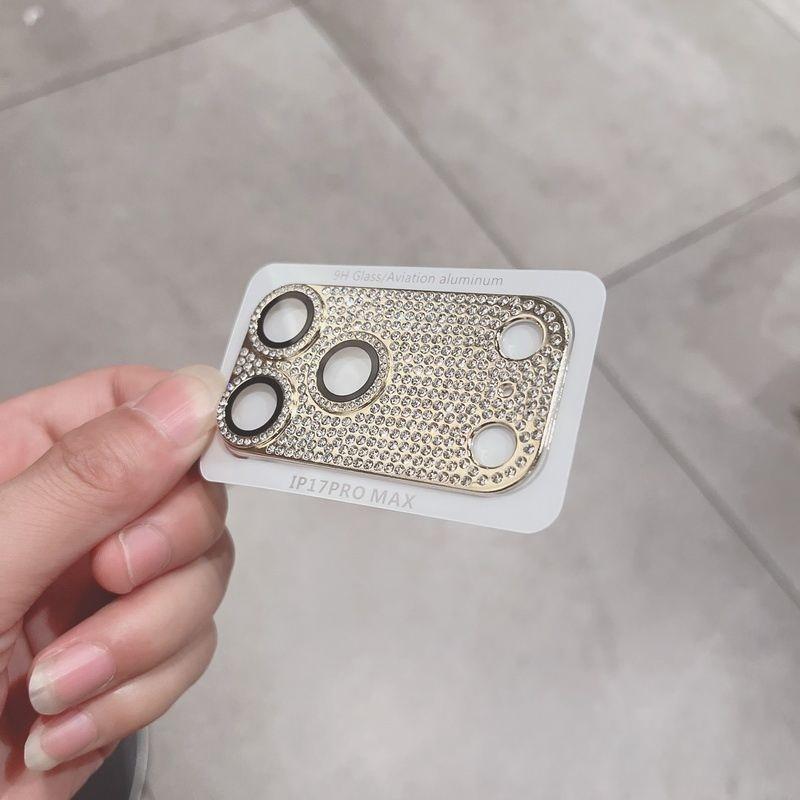 Luksusowa ręcznie robiona naklejka z cyrkoniami odpowiednia do folii na obiektyw iPhone 17Promax dla iPhone17Pro osłona tylnej kamery
