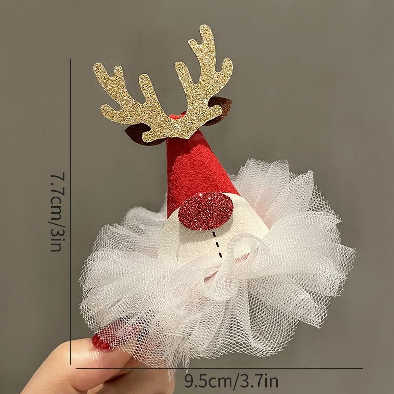 Christmas New Year Hair Clips Cartoon Deer Ear Headbands Hairpin Xmas Decor Gifts Navidad Festival Photo Props Hair Accessories
