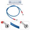 X AUTOHAUX Brake Hose Motorcycle Mesh Hose Clutch Hose Mesh Hose Blue 28° 110cm