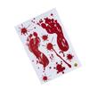 Waterproof 3D DIY Horror Finger Foot Wall Stickers Blood Handprint Halloween Decor