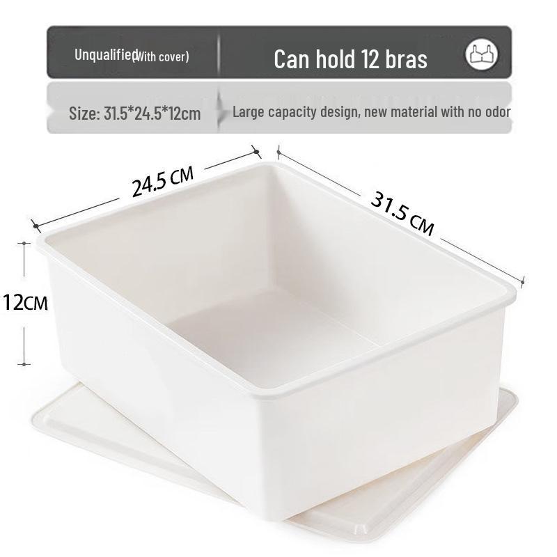 Thickened Underwear & Sock Organizer: Three-in-One Lidded Storage Box
