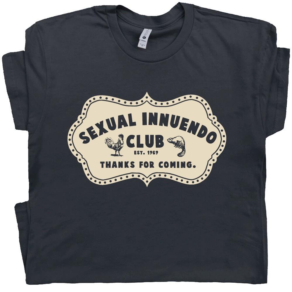 Sexual Innuendo Club T Shirt Offensive T Shirts Rude Dirty Sexual Saying Unisex T-Shirt L