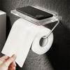 Modern Design Acrylic Toilet Paper Holder Luxury with Shelf Tissue Hanger Wall Mounted Roll Paper Holder Bathroom Use