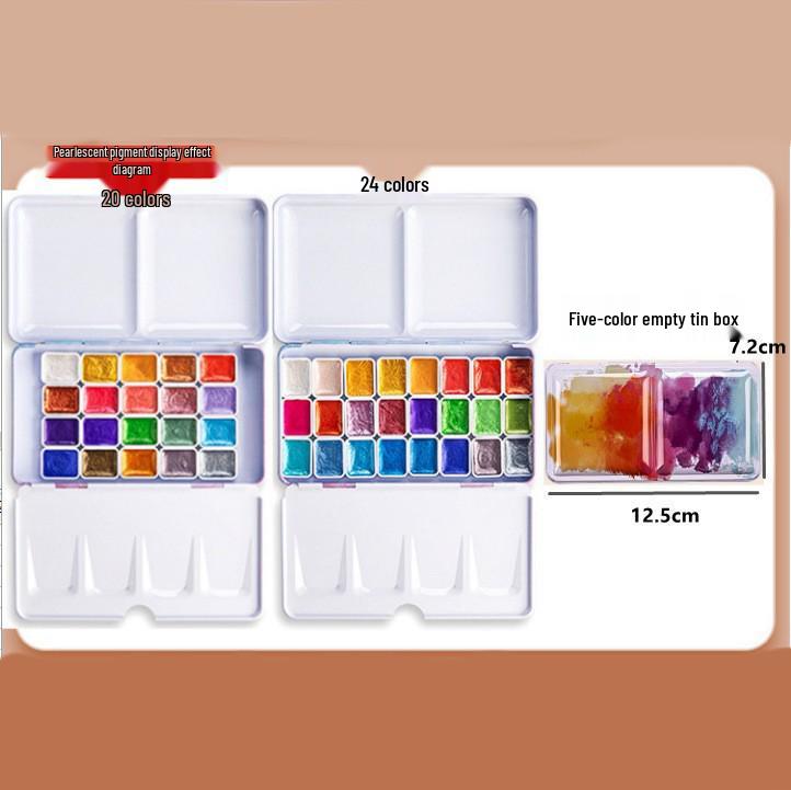Portable Multi-Functional Watercolor Paint Box with Brush Washer Palette & Bucket